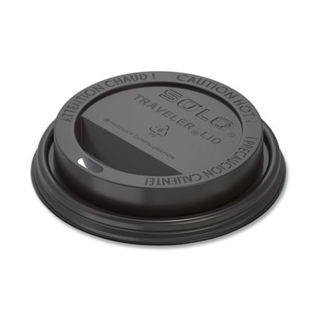 Dart TRAVELER CAPPUCCINO STYLE DOME LID, 10-24OZ CUPS, BLACK, 10PK TLB316
